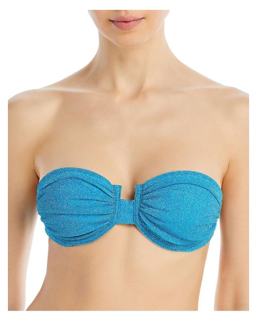 Baobab Blue Gioia Top Metallic Beachwear Bikini Swim Top