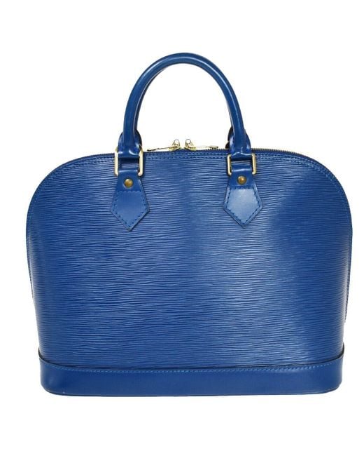 Louis Vuitton Alma Leather Handbag (pre-owned) in Blue