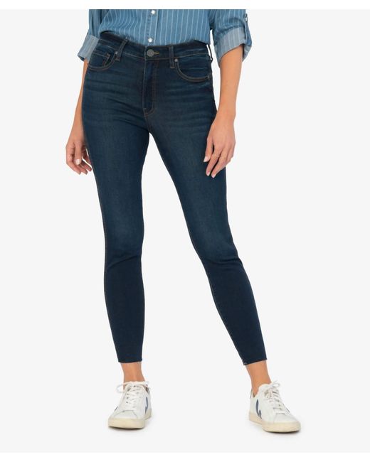 Kut From The Kloth Blue Connie High Rise Fab Ab Slim Fit Jeans