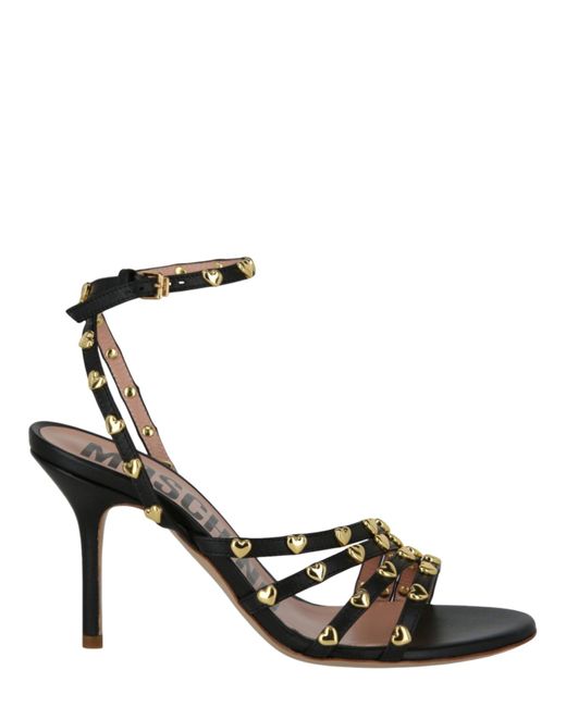 Moschino Metallic Stud-embellished Heel Sandals