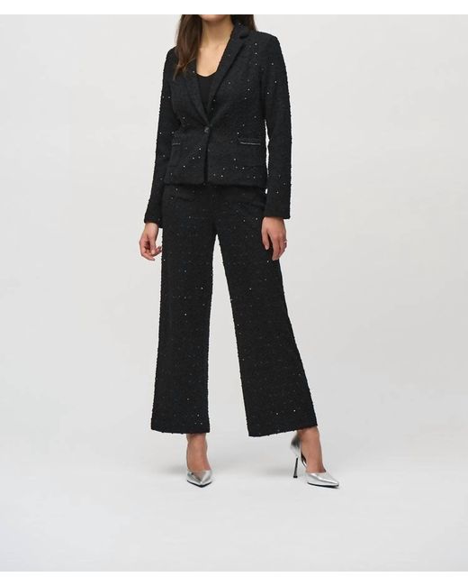 Joseph Ribkoff Black Sequin Boucle Blazer
