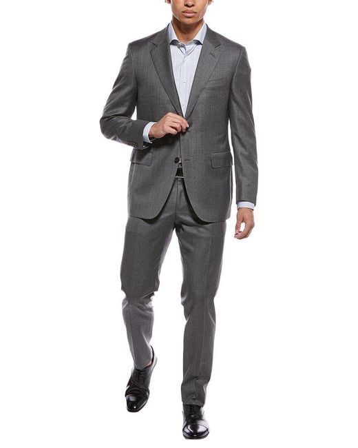 Canali Gray 2Pc Wool Suit for men