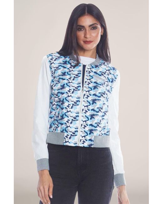 Members Only Blue Camouflage Baseball Jacket