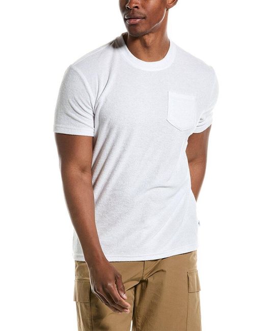 Vintage White Summer Towel Terry T-shirt for men