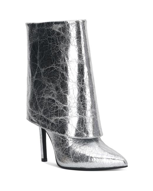 INC Gray Sabeel Cuffed Manmade Booties