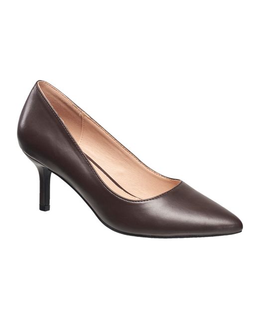French Connection Brown Kate Faux Suede Vegan Pumps