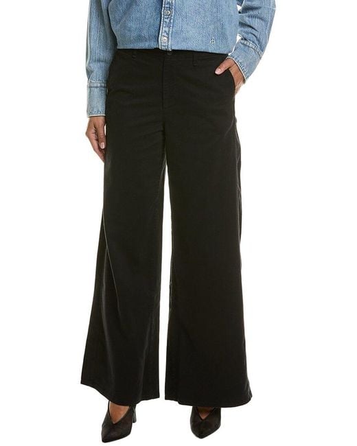 Rag & Bone Black Sofie Wide Leg Chino