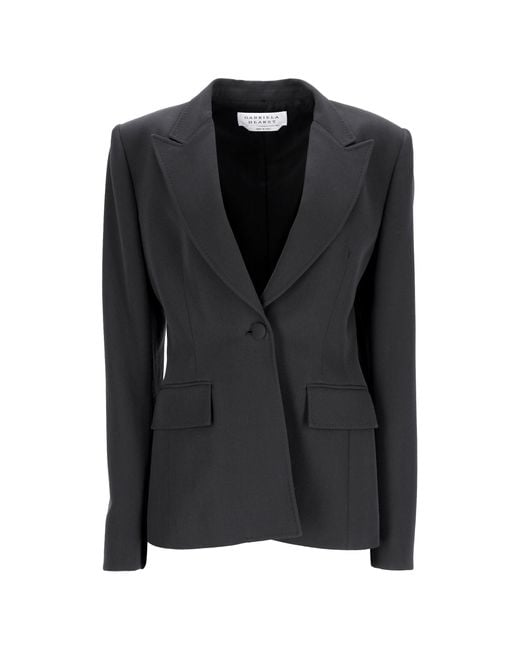 Gabriela Hearst Black Single Breasted Blazer