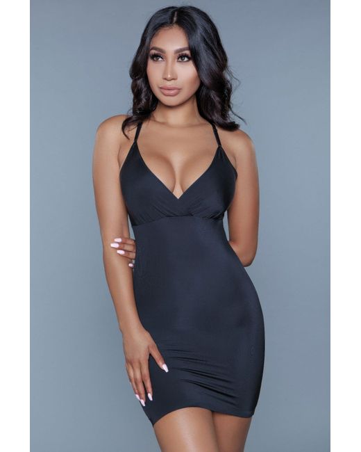 TRUEDAMES Blue Curved Craze Shapewear Dress