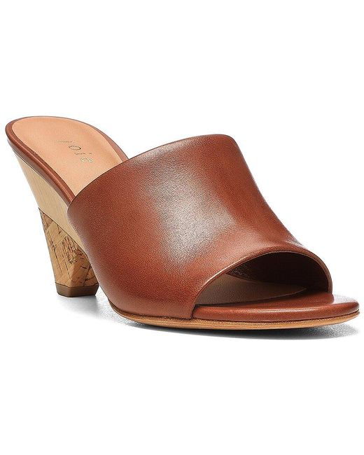 Joie Brown Diamond Leather Sandal