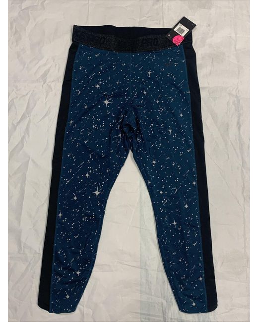 Nike Blue Dri-fit Cq0146-347 Midnight Turquoise Polyester leggings Size 1x R74