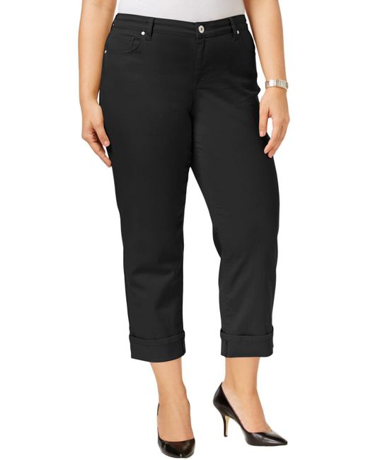 Style & Co. Black Denim Cuffed Jeans