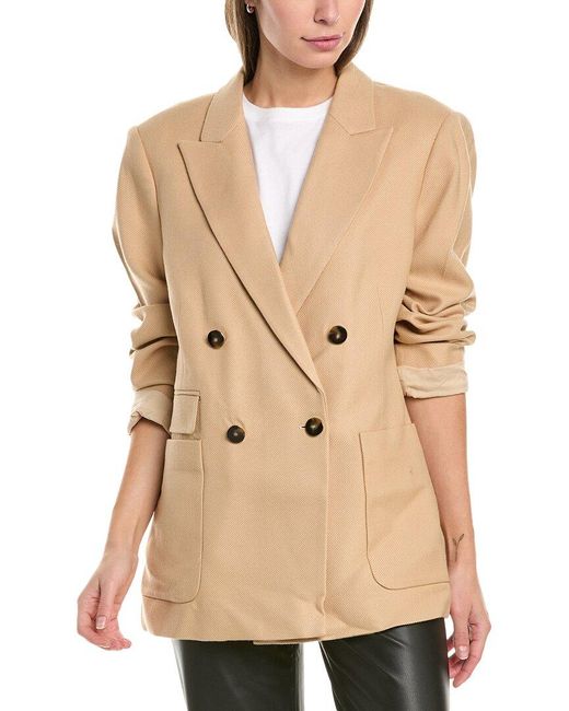 Reiss Natural Larson Twill Wool-Blend Jacket