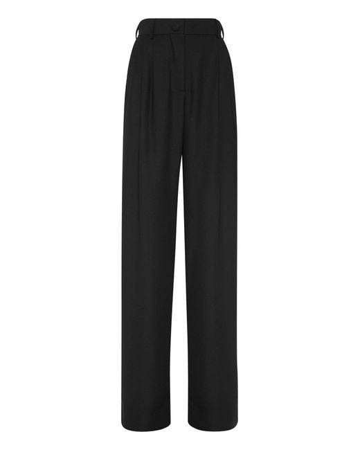 Philipp Plein Black Cady Basic Trousers Fit
