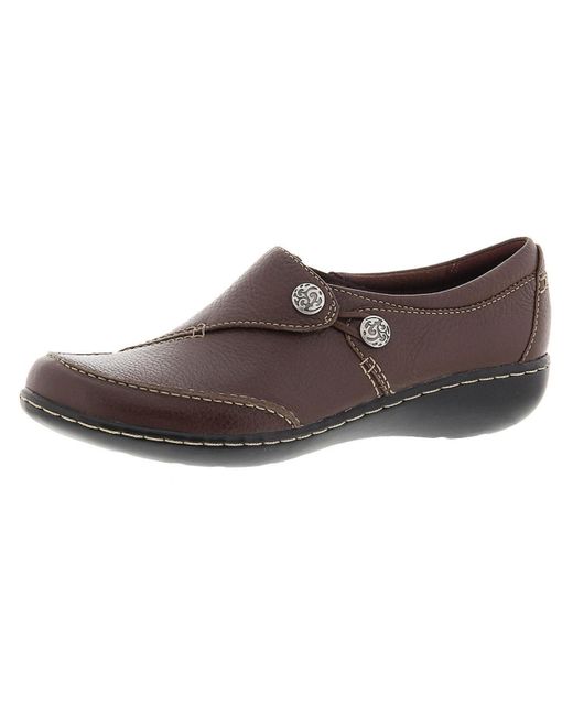 Clarks Brown Ashland Lane Q Leather Comfort Insole Loafers