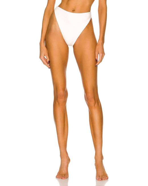 AEXAE White Triangle High Cut Bikini Bottom