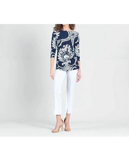 Clara Sunwoo Blue Side Loop Tunic Top