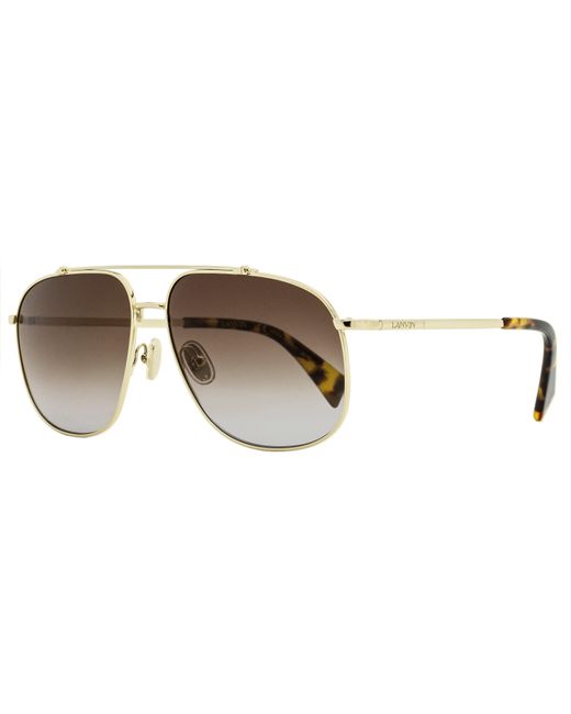 Lanvin Black Navigator Sunglasses Lnv110s 714 Gold/havana 60mm for men