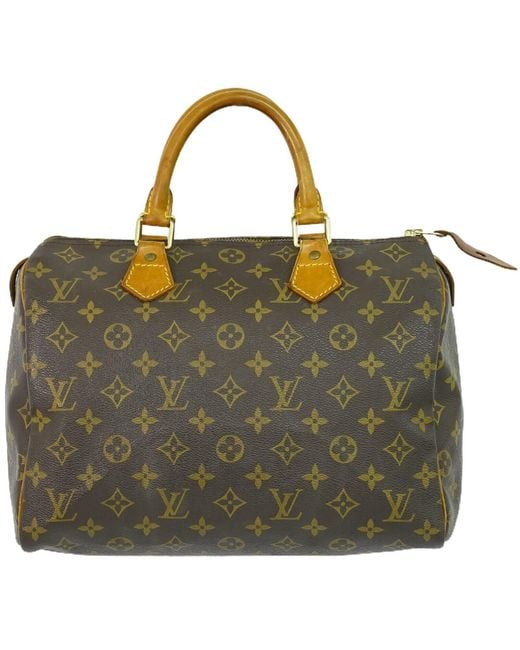 Louis Vuitton Green Speedy 30 Canvas Tote Bag (pre-owned)