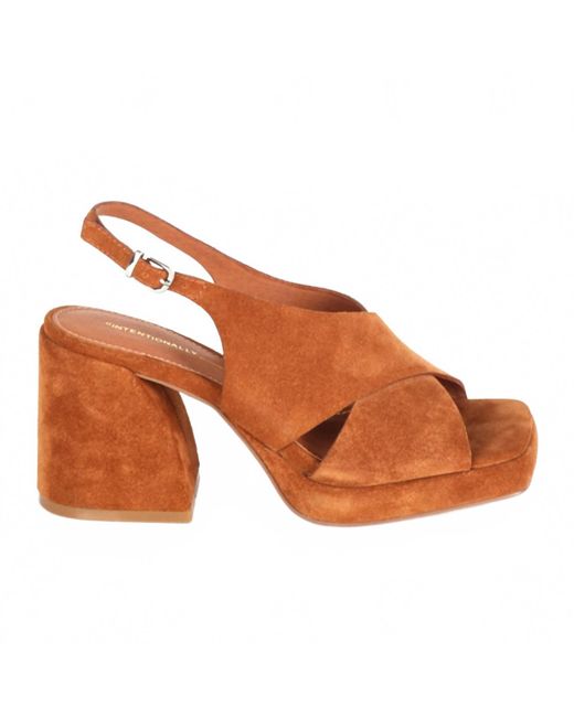 INTENTIONALLY ______ Brown Siren Slingback Heels