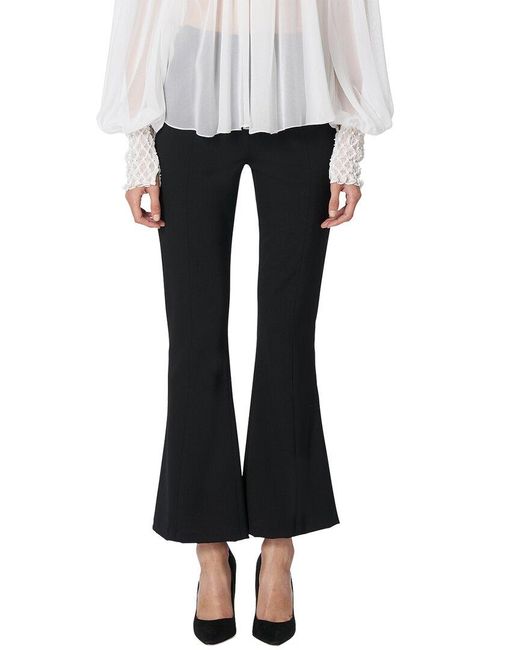 Carolina Herrera Black Cropped Flare Pant