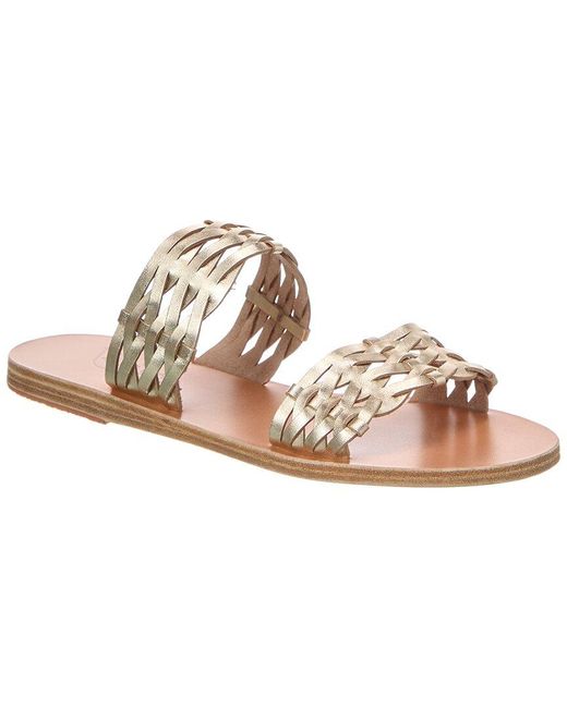 Ancient Greek Sandals Pink Melia Woven Leather Sandal