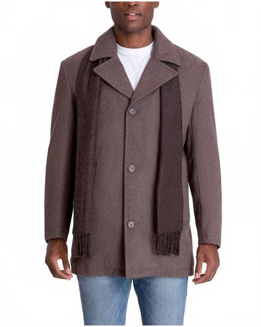 London Fog Brown Amity Single Breasted Wool Jacket for men