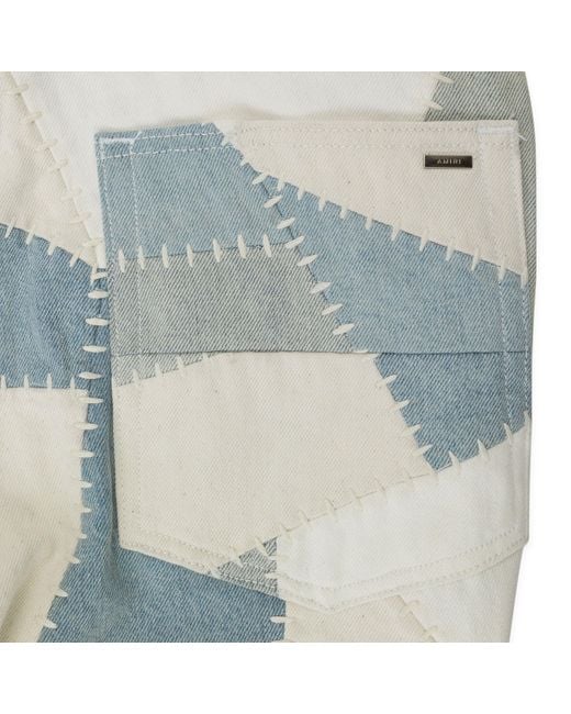 Amiri Blue Patchwork Flare Alabaster Jeans for men