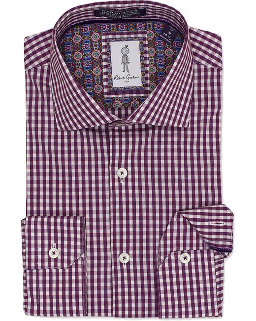 Robert Graham Kenley Check Print Tailored Fit Button-down Shirt for men