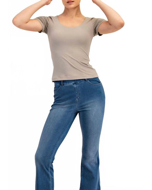 Rae Mode Blue Butter Short Sleeve Top
