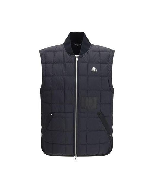 Moose Knuckles Blue Nylon Sleeveless Jacket for men