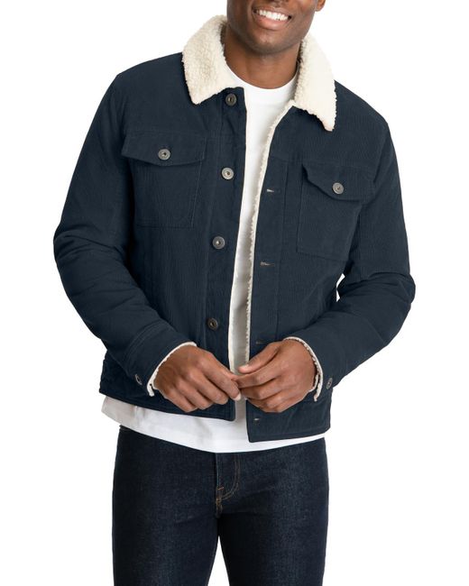 Lucky Brand Kenton Corduroy Warm Trucker Jacket in Blue for Men | Lyst