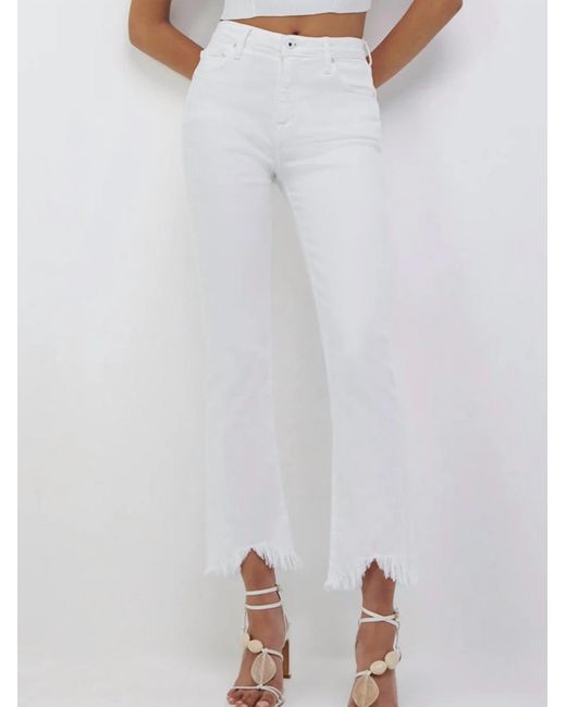 Jonathan Simkhai River High Rise Straight Jean In Distressed White