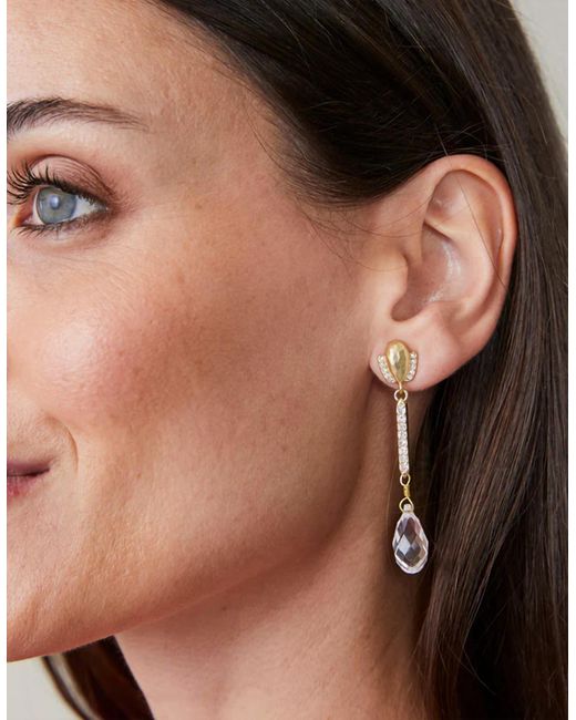 spartina 449 Black Swanky Dangle Crystal Earrings