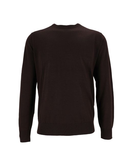 Ballantyne Black Wool Round-Neck Sweater for men