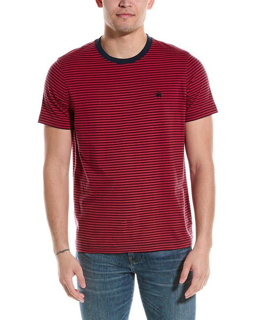 Brooks Brothers Red Feeder Stripe T-shirt for men
