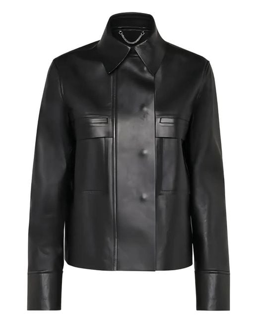 Ferragamo Black Leather Jacket