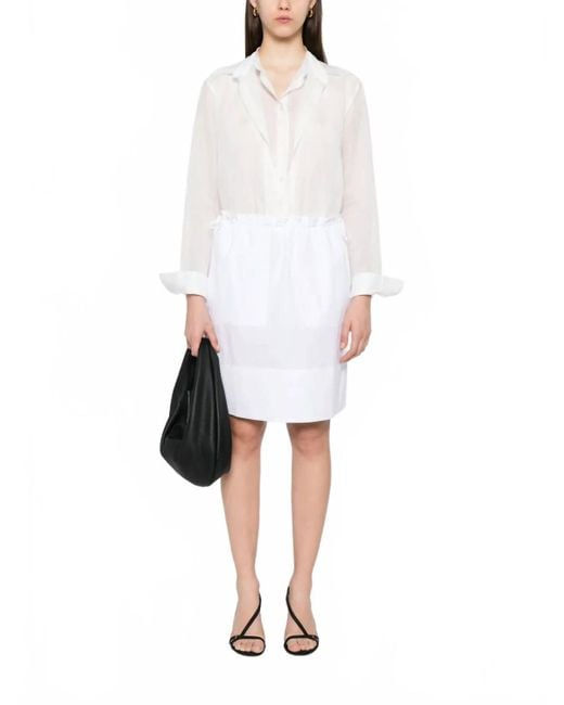 Totême  White Double Collar Shirt