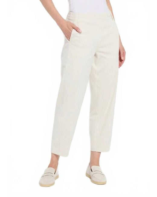 Lyssé Women's White Anelise Barrel Trouser