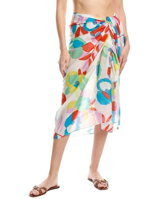 Echo Blue Bold Floral Pareo
