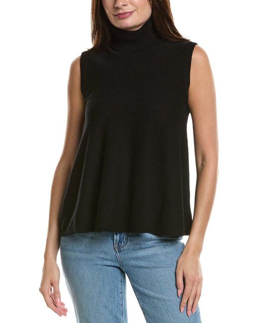 Michael Kors Black Cashmere Turtleneck Top