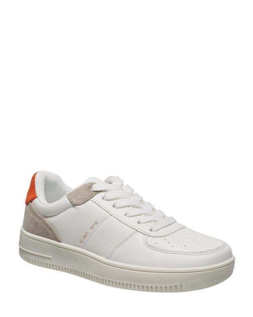 French Connection White Avery Low Cut Lace Up Sneaker