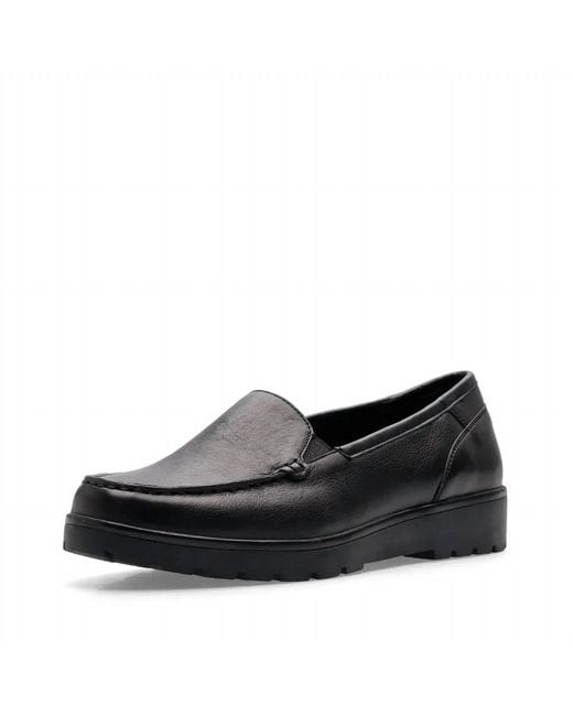 Ara Black Round Toe Flat Moccasins