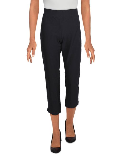 Eileen Fisher Blue Slim Fit Ankle Cropped Pants