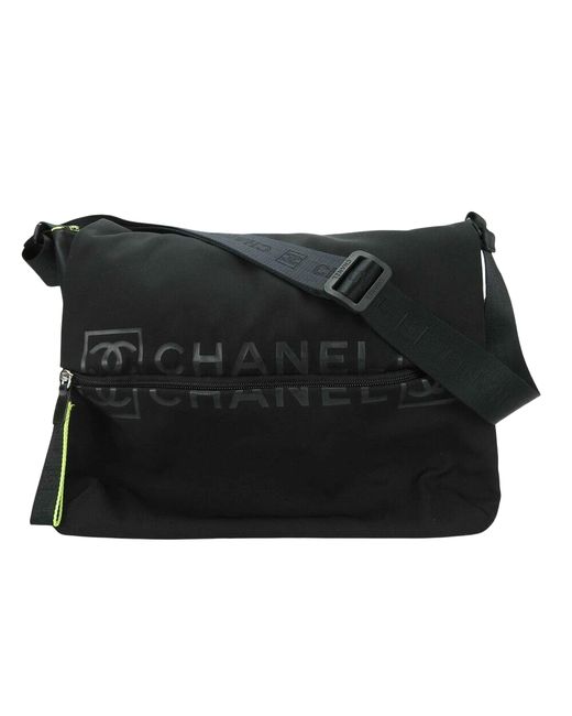 Chanel Black Sport Line Synthetic Shoulder Bag (pre-owned)