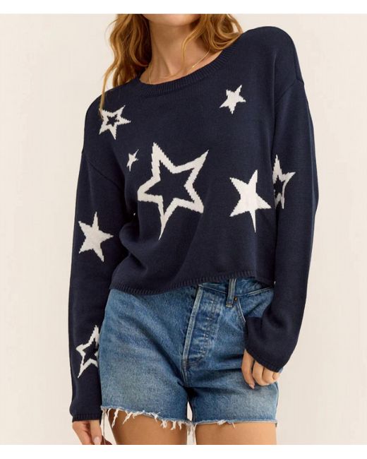 Z Supply Blue Seeing Stars Sweater