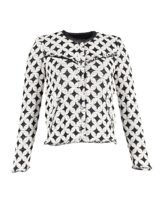 IRO White Printed Evening Jacket