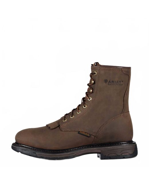Ariat Brown Workhog Waterproof Work Boot for men