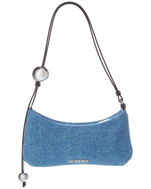 Jacquemus Blue Le Bisou Perle Denim & Leather Hobo Bag