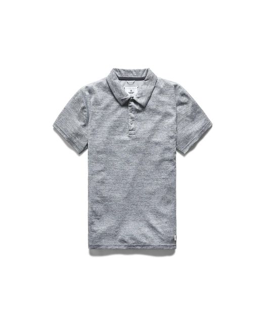 Reigning Champ Gray Solotex Mesh Polo for men